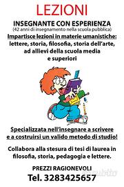 Ripetizioni e stesura tesi di laurea