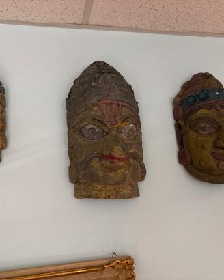 Maschere in legno indiane