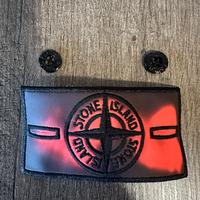 Patch Stone Island Arancio Nero Termo