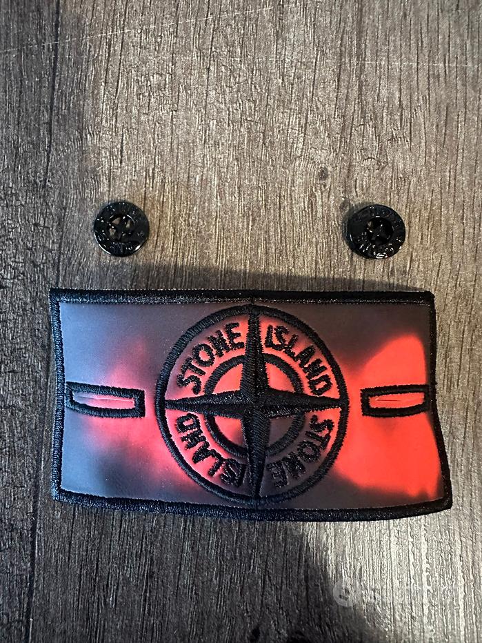 2 Patch Stone Island Con 4 Bottoni - Badge Di Ricambio, Made In USA