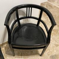 Coppia di sedie a pozzetto - Anni 1920-1930