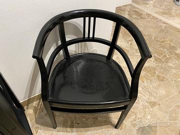 Coppia di sedie a pozzetto - Anni 1920-1930