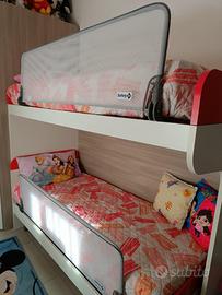 Barriera Letto Bambini 90 cm, Sponda Reclinabile