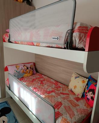 Barriera Letto Bambini 90 cm, Sponda Reclinabile