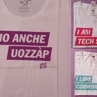 3x Magliette "Dove si va" con scritte simpatiche L