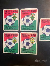 5 pacchetti figurine mexico 1986 chiusi