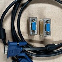 Cavo VGA (1.8m) + Coppia Adattatori DVI a VGA