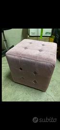 Puff velluto rosa come nuovo