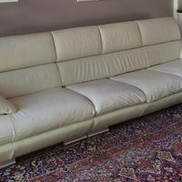 DIVANO CALIA PELLE BIANCO