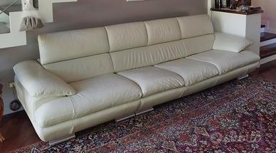 DIVANO CALIA PELLE BIANCO