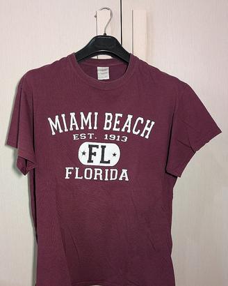 T-shirt Vintage Miami Beach Florida Gildan, Tg M