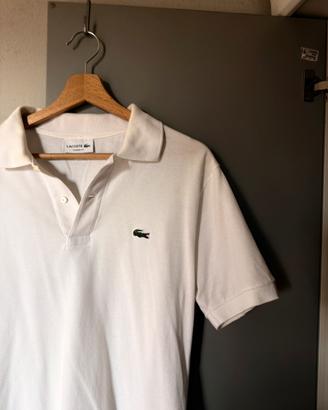 Polo Lacoste bianca M uomo classic fit in cotone
