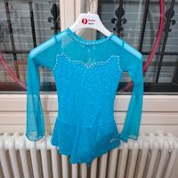 Vestito azzurro pattinaggio artistico taglia 34