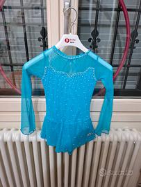 Vestito azzurro pattinaggio artistico taglia 34