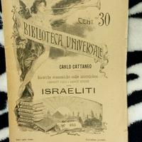 Israeliti, carlo cattaneo, sonzogno, 1911