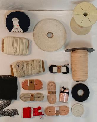 Lotto Stock 90m - Elastici, Nastro, Pizzo, Velluti