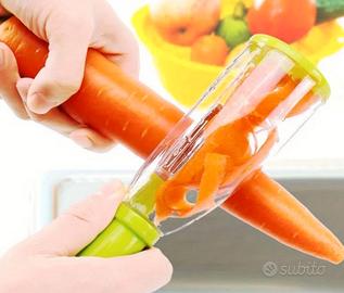 pela ortaggi multifunzionale con contenitore