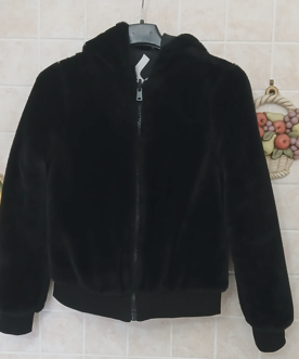 Cappotto nero double face – bambina 6/8 anni