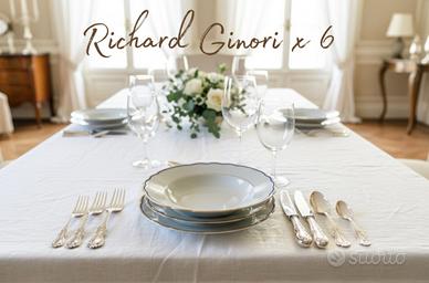 Servizio 18 Pezzi Richard Ginori - Bordo Blu e Oro