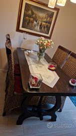 Tavolo in olmo massello di manifattura spagnola