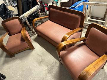 Tris Salotto Vintage Anni 60 divanetto+ 2 poltrone
