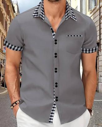 Camicia uomo stile moderno articolo nuovo XXXL
