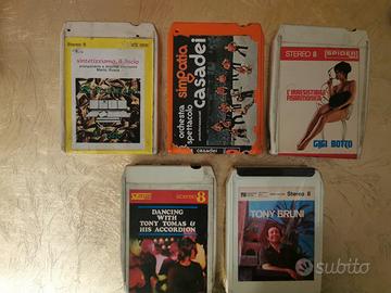 📼 Lotto cassette Stereo 8 vintage – 1 SIGILLATA 