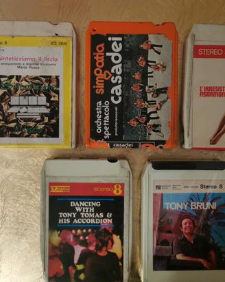 📼 Lotto cassette Stereo 8 vintage – 1 SIGILLATA 