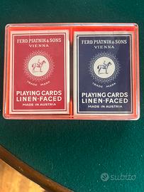 Carte da ramino Piatnik  Linen faced ( lino) raro