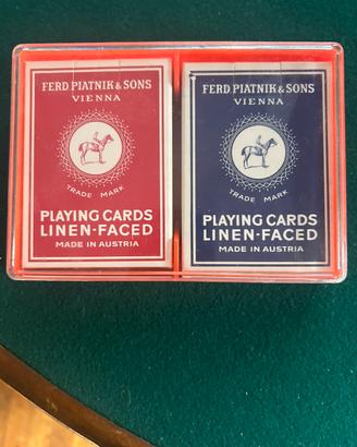 Carte da ramino Piatnik  Linen faced ( lino) raro