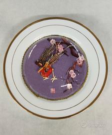 Piatto vintage Fenghuang portafortuna Cina 1978 