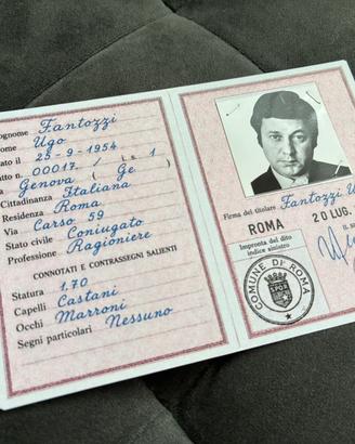 Memorabilia/Documento D’Identità Ugo Fantozzi
