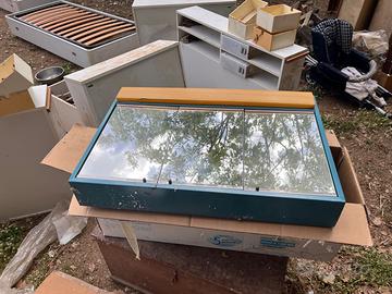 Pensile bagno con ante a specchio  cornice vintage
