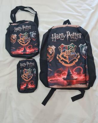 Set Scuola Harry Potter, Zaino, Astuccio e Borsa