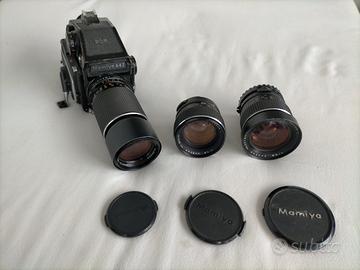 Mamiya M645 1000s con 2 obiettivi