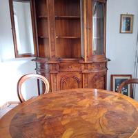 Soggiorno artigianale completo in radica di noce