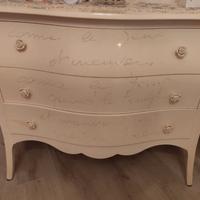 set como piu comodini laccati in legno massello