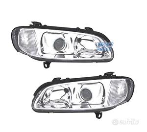 FARI PER OPEL OMEGA 94-99 LENTE CROMATA CON FONDO 
