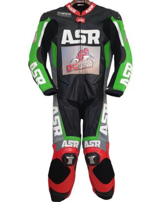 Tuta moto ASR in pelle bovina traforata tg Small