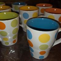 8 tazze mug colorate