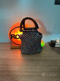 Mini Borsa Macramè Iridescente Arcobaleno!!