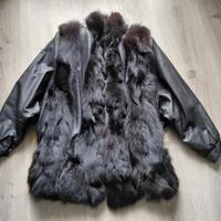 Giacca vintage in vera pelle + pelliccia