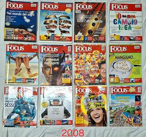 12 riviste FOCUS Aanno 2008 da n.183 a n. 194