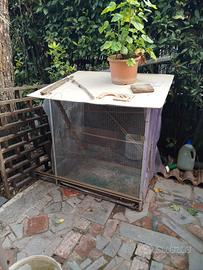 voliera per pappagalli artigianale