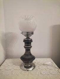 lampada vintage Space Age anni 60 acciaio,ceramica