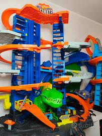 pista hotwheels ultimate garage assalto t-rex