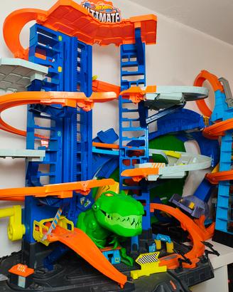 pista hotwheels ultimate garage assalto t-rex