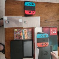 Nintendo switch con 3 giochi+cavi