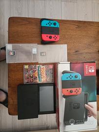 Nintendo switch con 3 giochi+cavi