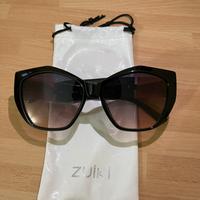 Occhiali da sole oversize neri Zuiki con custodia